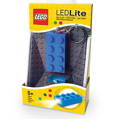 LEGO LED Blauw sleutelhanger met licht