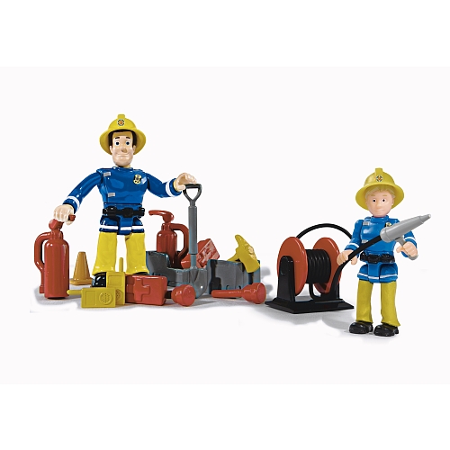 Brandweerman sam - brandweerauto jupiter met 2 figuren