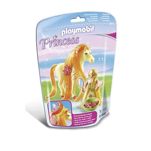 Playmobil - princess sunny met paard om te verzorgen - 6168